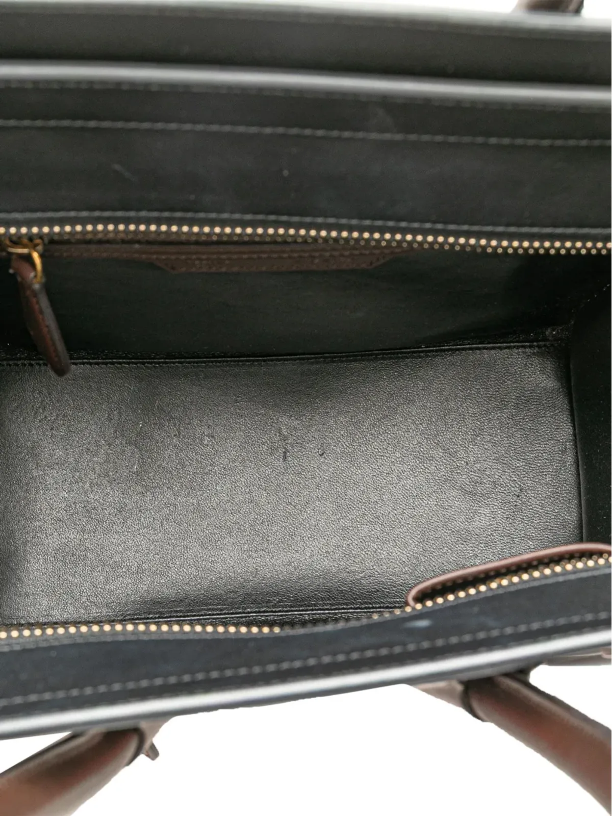 Celine Pre-Owned マイクロ トリカラー レザー ラゲージ トート バッグ - 画像5