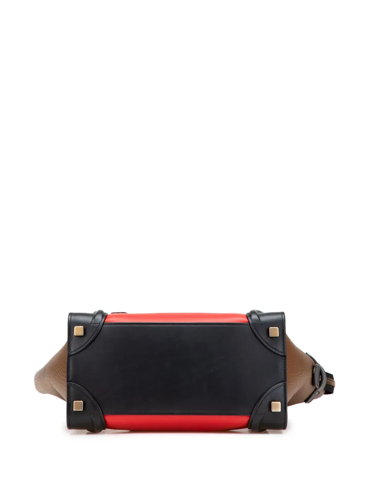 Celine Pre-Owned マイクロ トリカラー レザー ラゲージ トート バッグ - 画像4