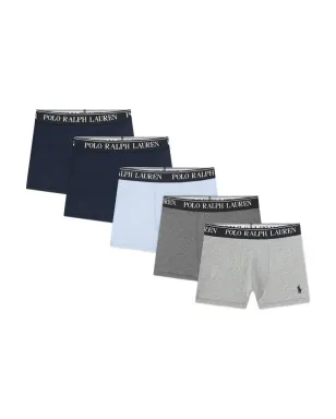 POLO RALPH LAUREN KIDS logo-waistband boxers (set of five) - Grey - サムネイル1