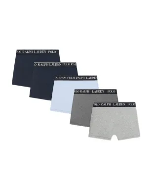 POLO RALPH LAUREN KIDS logo-waistband boxers (set of five) - Grey - サムネイル2