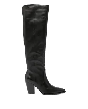 Stuart Weitzman 85mmヒールのニー・ハイ・ポインテッドトゥブーツ - サムネイル2