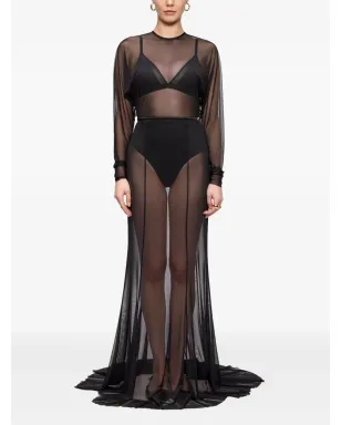 V:PM ATELIER Kosa long-sleeve sheer maxi dress - サムネイル2
