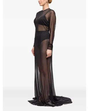 V:PM ATELIER Kosa long-sleeve sheer maxi dress - サムネイル3