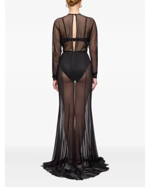 V:PM ATELIER Kosa long-sleeve sheer maxi dress - サムネイル4