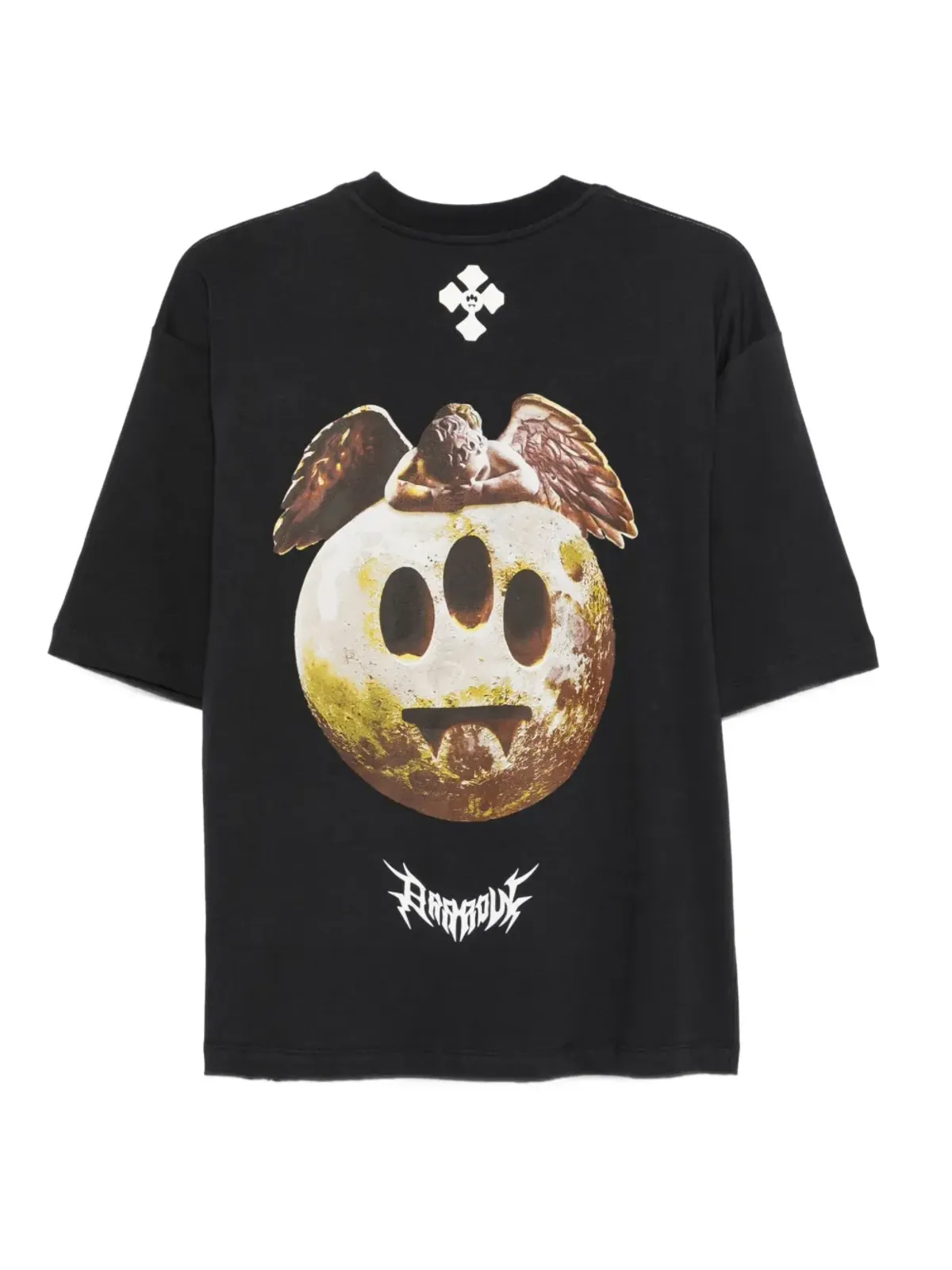 BARROW クロスエンベリッシュド コットン Tシャツ（ブラック） - 画像2