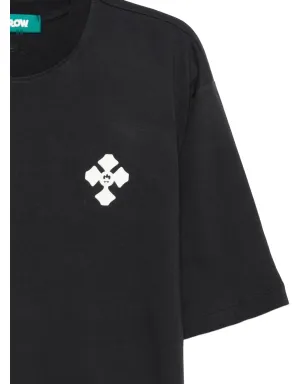 BARROW クロスエンベリッシュド コットン Tシャツ（ブラック） - サムネイル3