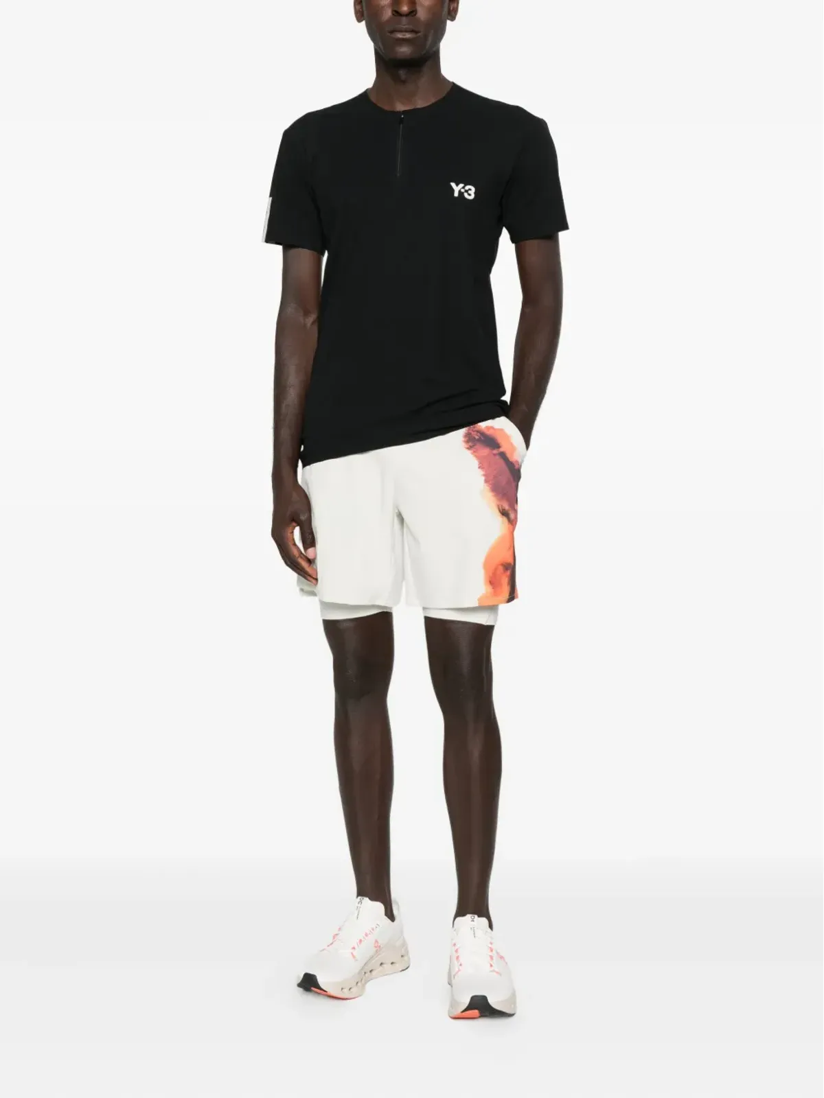 Y-3 アブストラクトプリント パフォーマンスショーツ - 画像2