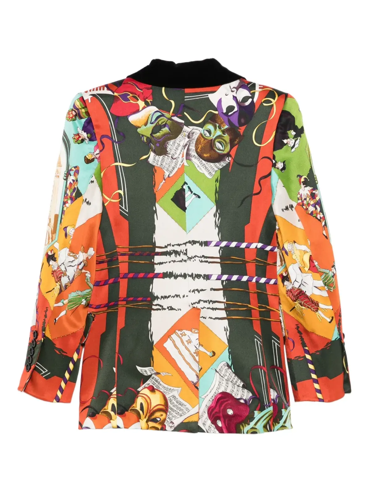 Hermès Pre-Owned 1990s シルク ブレザー レッド - 画像2