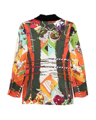 Hermès Pre-Owned 1990s シルク ブレザー レッド - サムネイル2