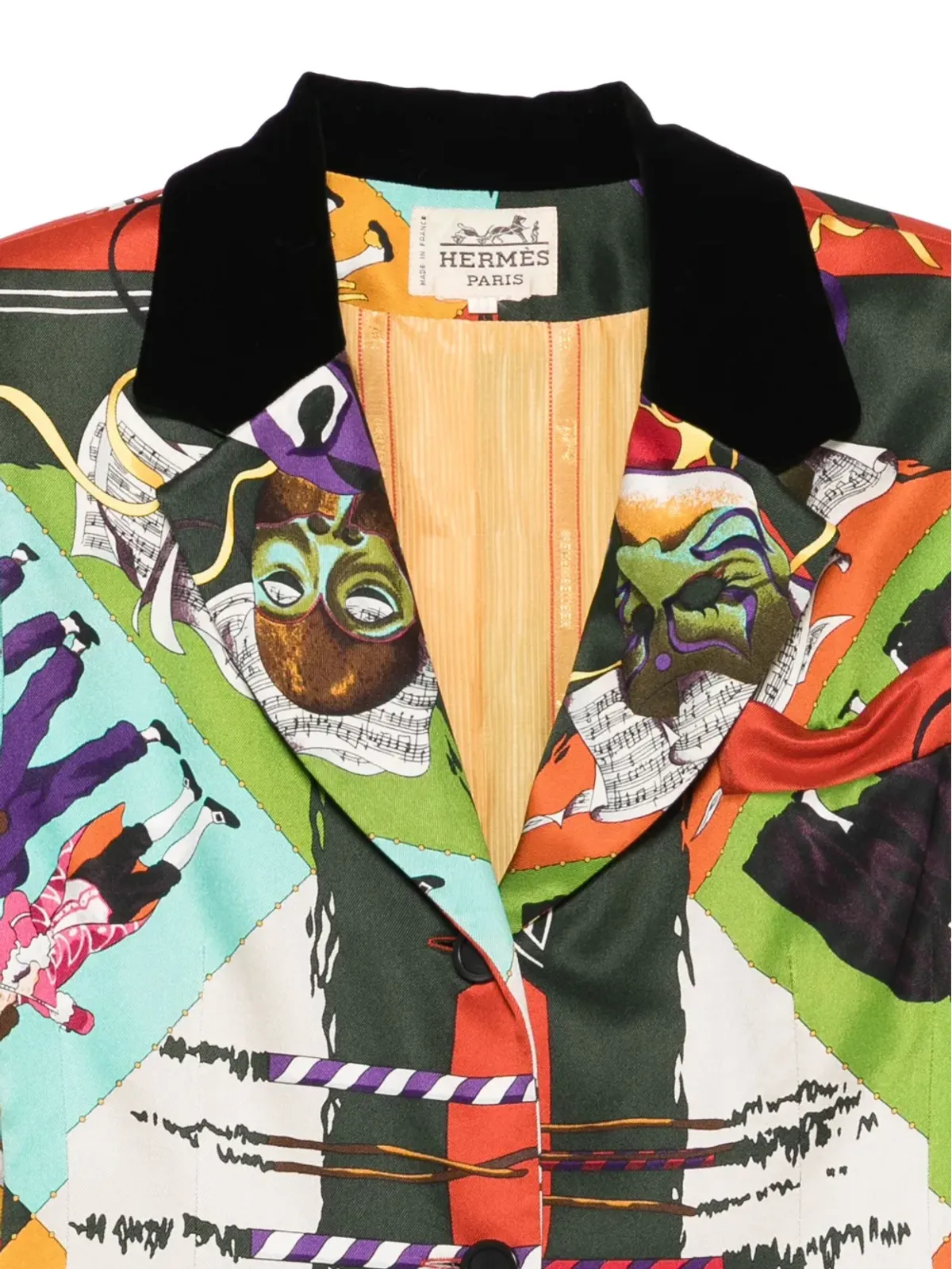Hermès Pre-Owned 1990s シルク ブレザー レッド - 画像3