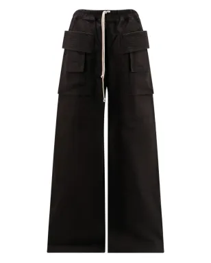 Rick Owens DRKSHDW ドローストリングウエストバンドパンツ - ブラック - サムネイル1