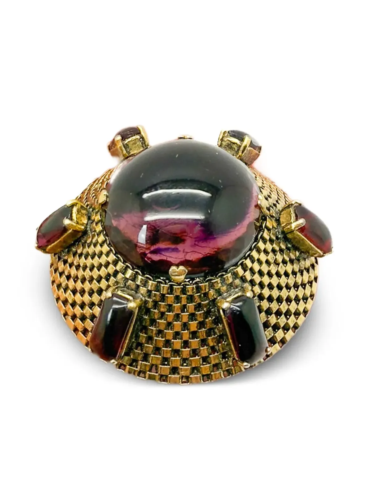Christian Dior 1963 Sputnik amethyst-embellished brooch ゴールド ビンテージ - 画像4