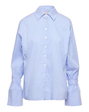 V:PM ATELIER Ginny striped embellished shirt - サムネイル1