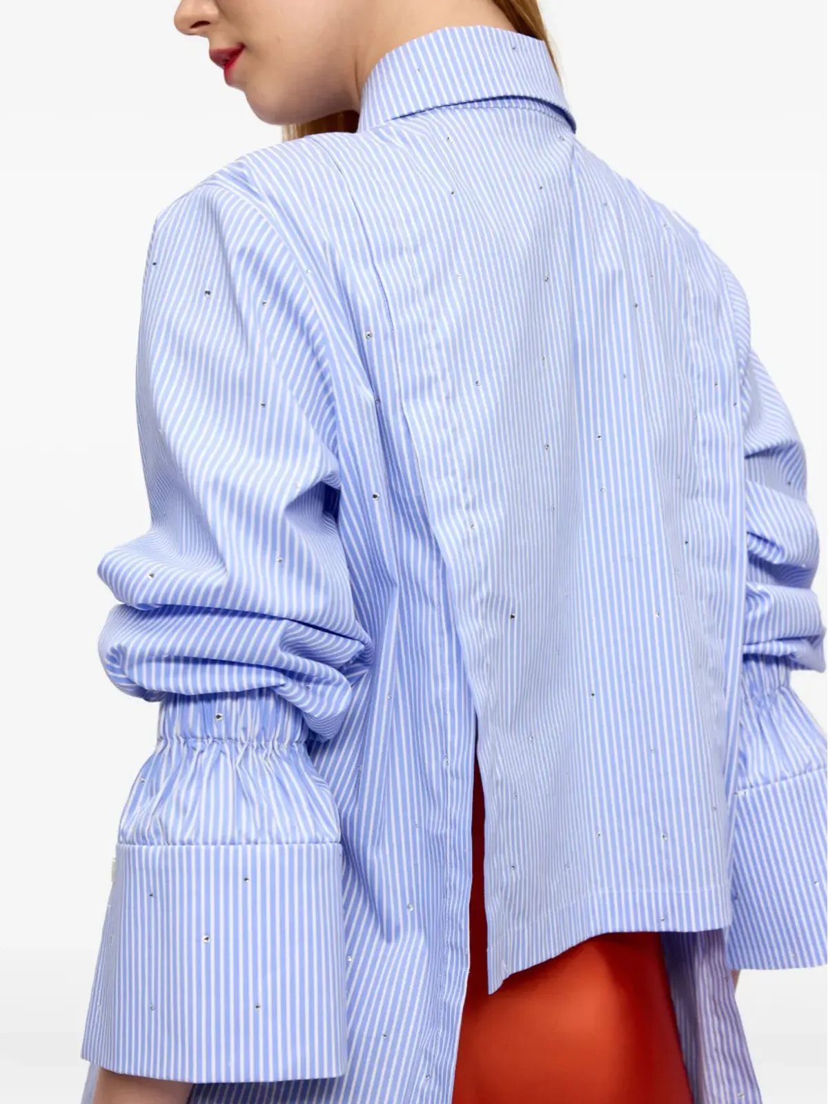 V:PM ATELIER Ginny striped embellished shirt - 画像5