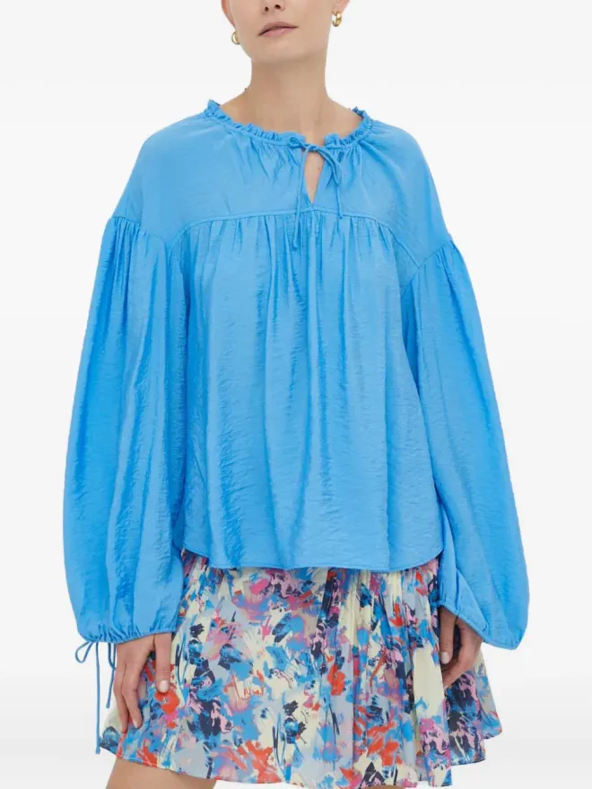 Day Birger Et Mikkelsen Day Birger Et Mikkelsen フリル付きタイネックブラウスの商品画像