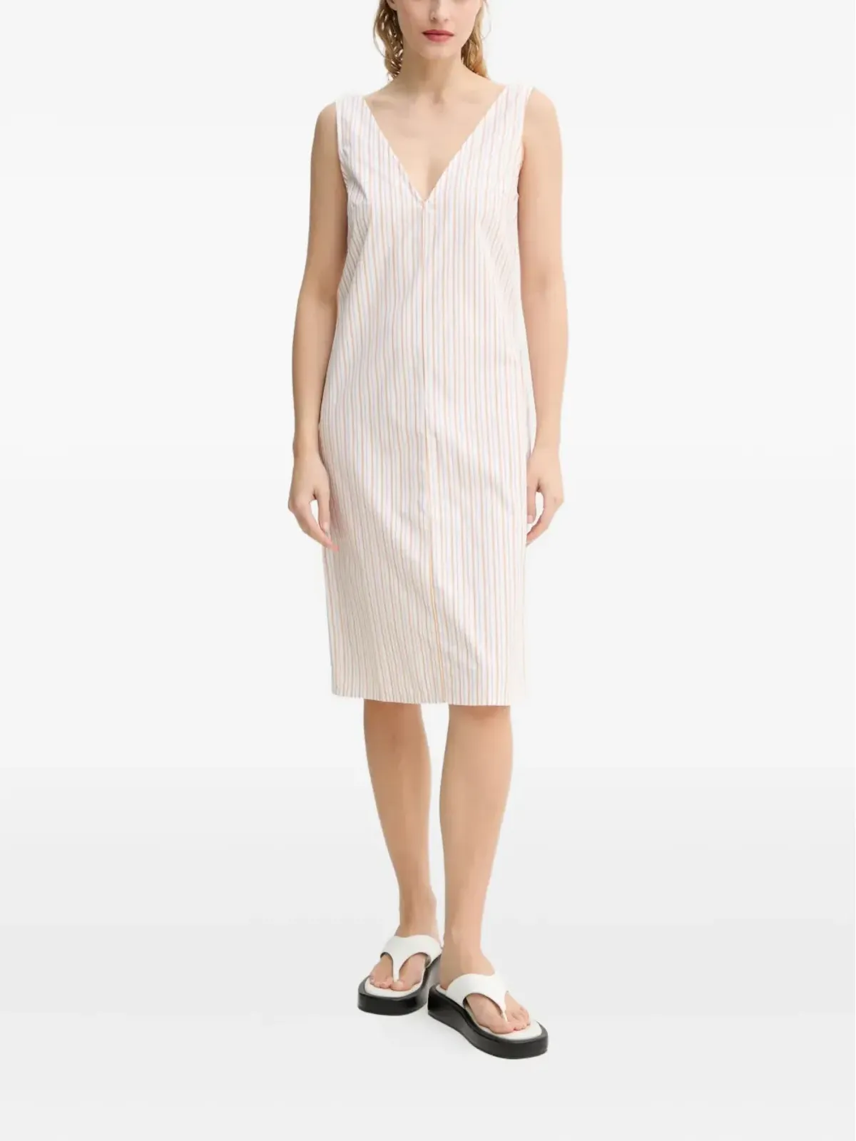 Day Birger Et Mikkelsen ストライプ Vネック ミニドレス - White - 画像2