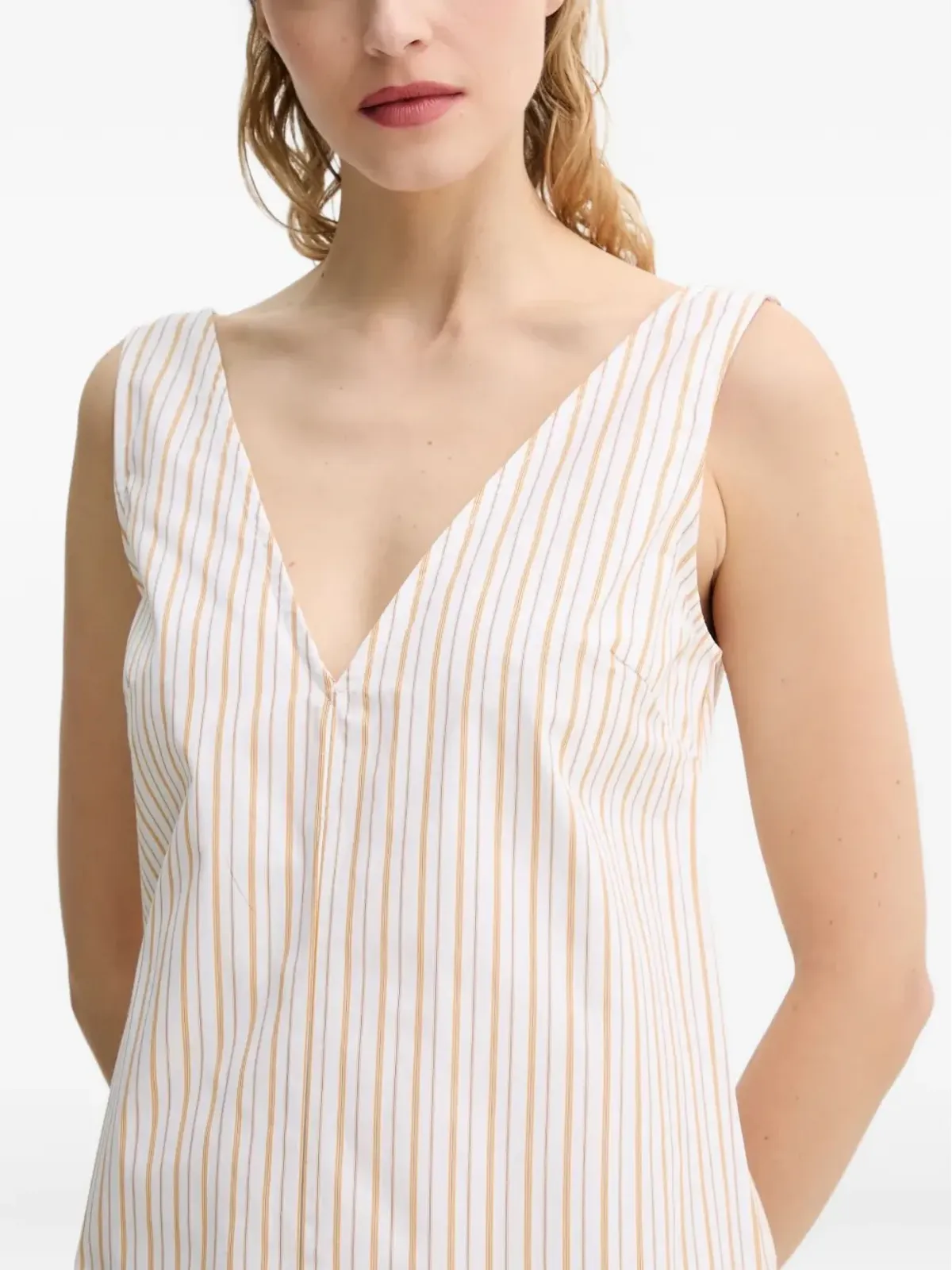 Day Birger Et Mikkelsen ストライプ Vネック ミニドレス - White - 画像4