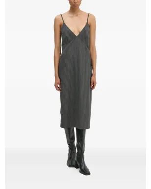Day Birger Et Mikkelsen ストライプVネックミディ丈ドレス - サムネイル2
