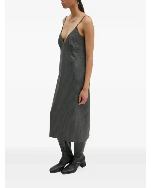 Day Birger Et Mikkelsen ストライプVネックミディ丈ドレス - サムネイル3