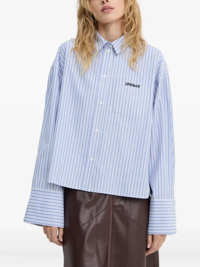 Day Birger Et Mikkelsen Day Birger Et Mikkelsen ストライプ柄ポケットシャツの商品画像