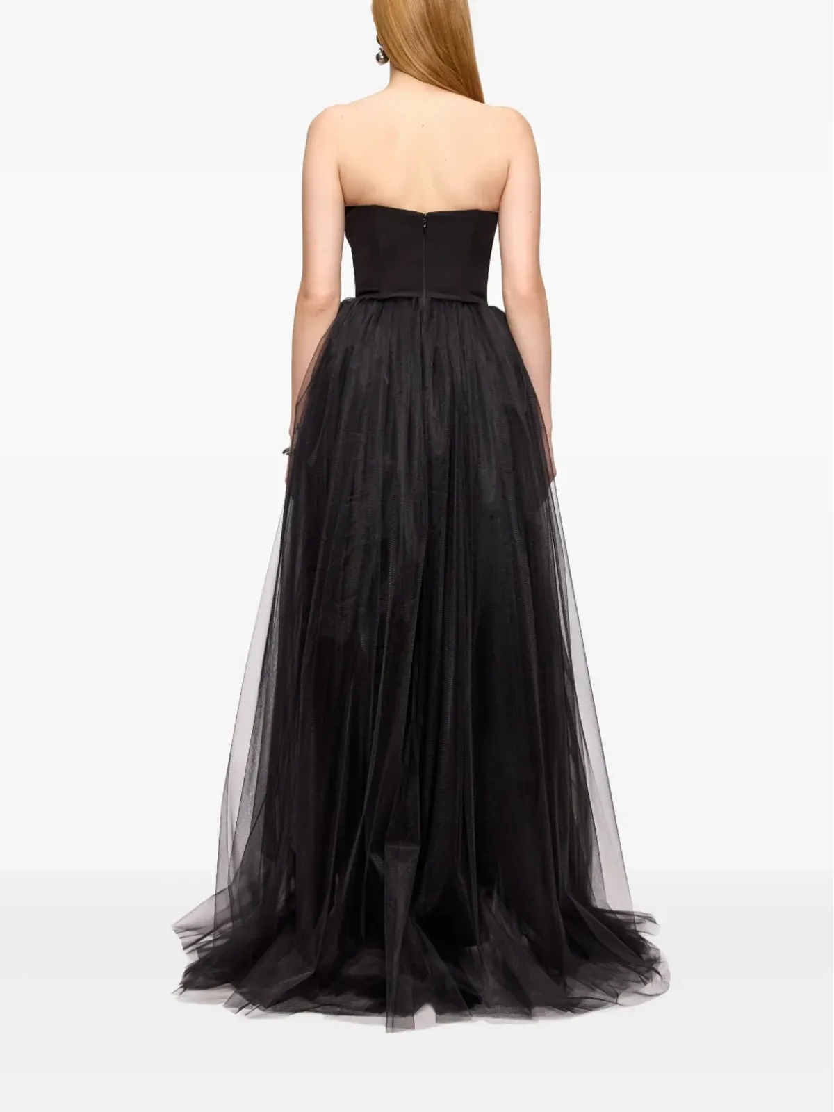 V:PM ATELIER Lisa strapless tulle-panel top - 画像4