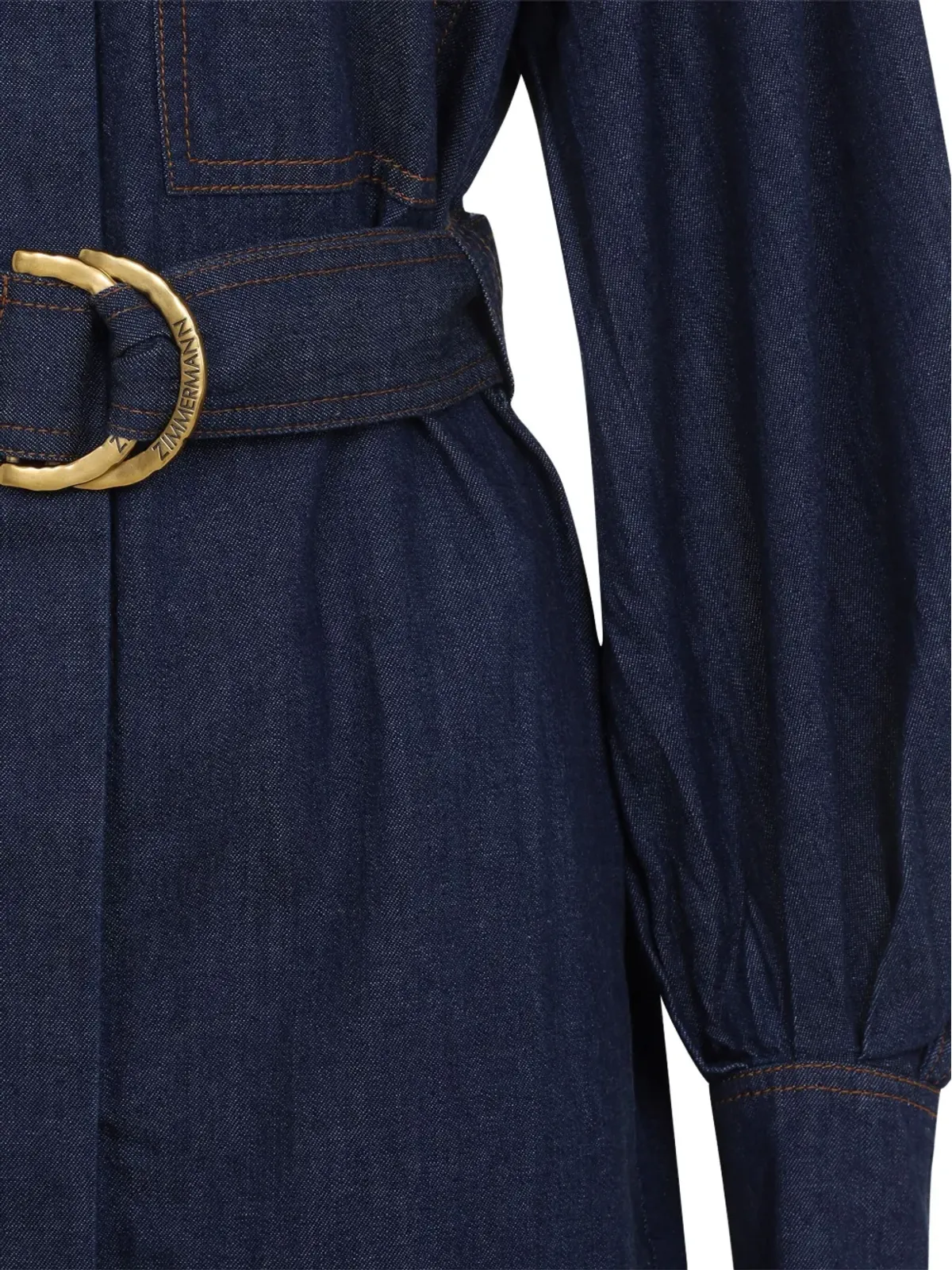 ZIMMERMANN ベルト付きデニムシャツドレス - 画像4