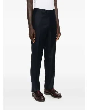 Stefano Ricci ブルーのプリーツ加工ウールパンツ - サムネイル3