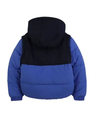 Timberland Kids 着脱式袖パディッドジャケット ブラック - サムネイル3