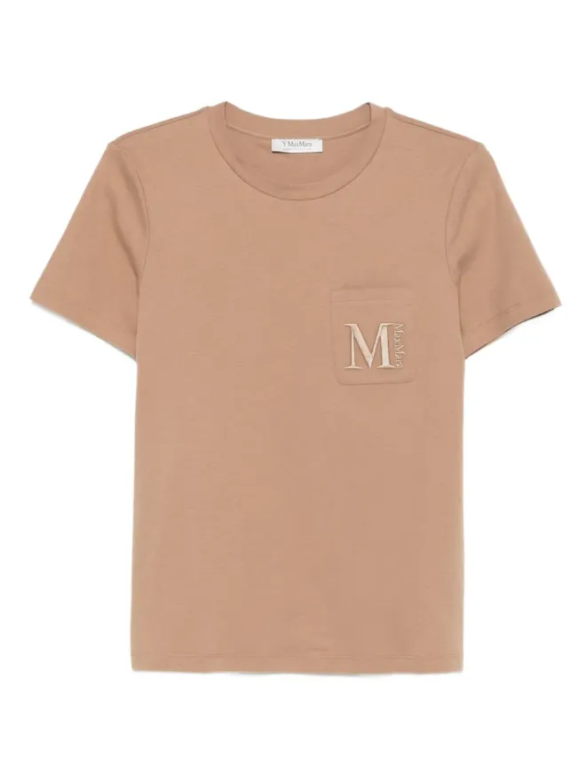 Max Mara Max Mara ロゴ刺繍ポケットTシャツの商品画像