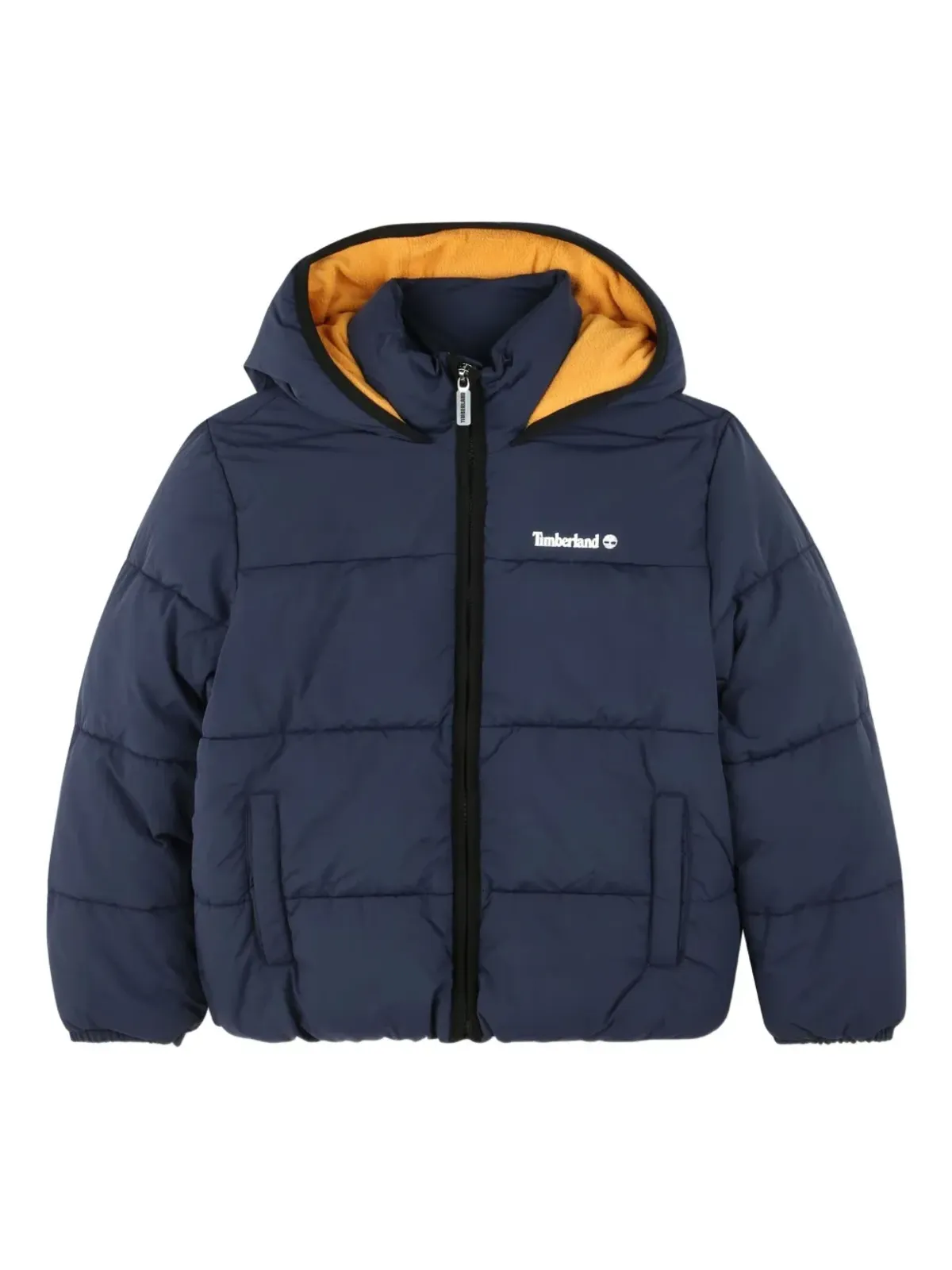 Timberland Kids キルテッド フード付きパファージャケット - 画像1