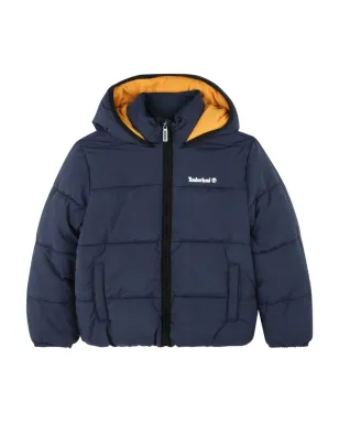 Timberland Kids キルテッド フード付きパファージャケット - サムネイル1