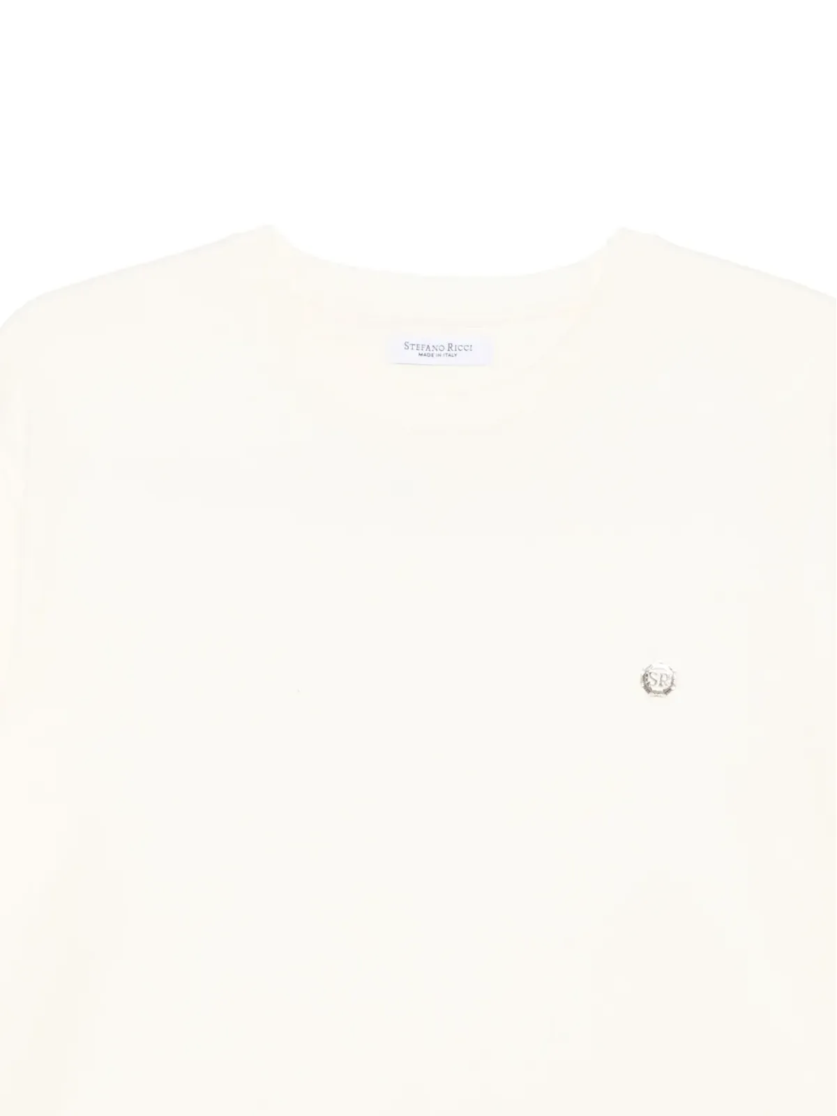 Stefano Ricci ロゴプレート コットン Tシャツ - 画像3