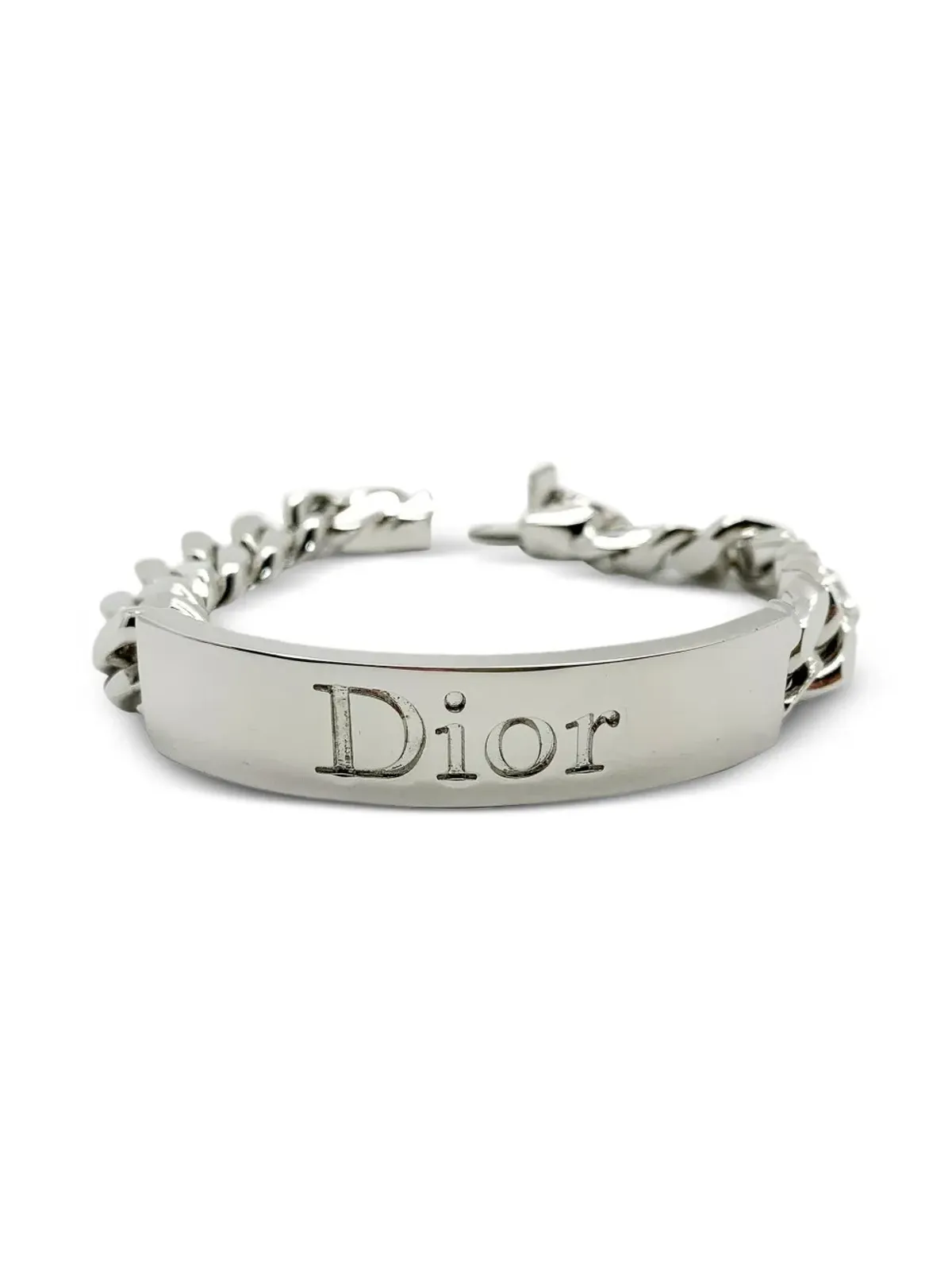 Christian Dior Pre-Owned 2000年代 チャンクロゴ ID ブレスレット - シルバー - 画像1