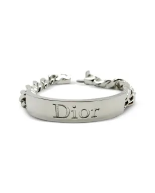 Christian Dior Pre-Owned 2000年代 チャンクロゴ ID ブレスレット - シルバー - サムネイル1