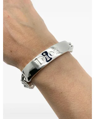 Christian Dior Pre-Owned 2000年代 チャンクロゴ ID ブレスレット - シルバー - サムネイル2