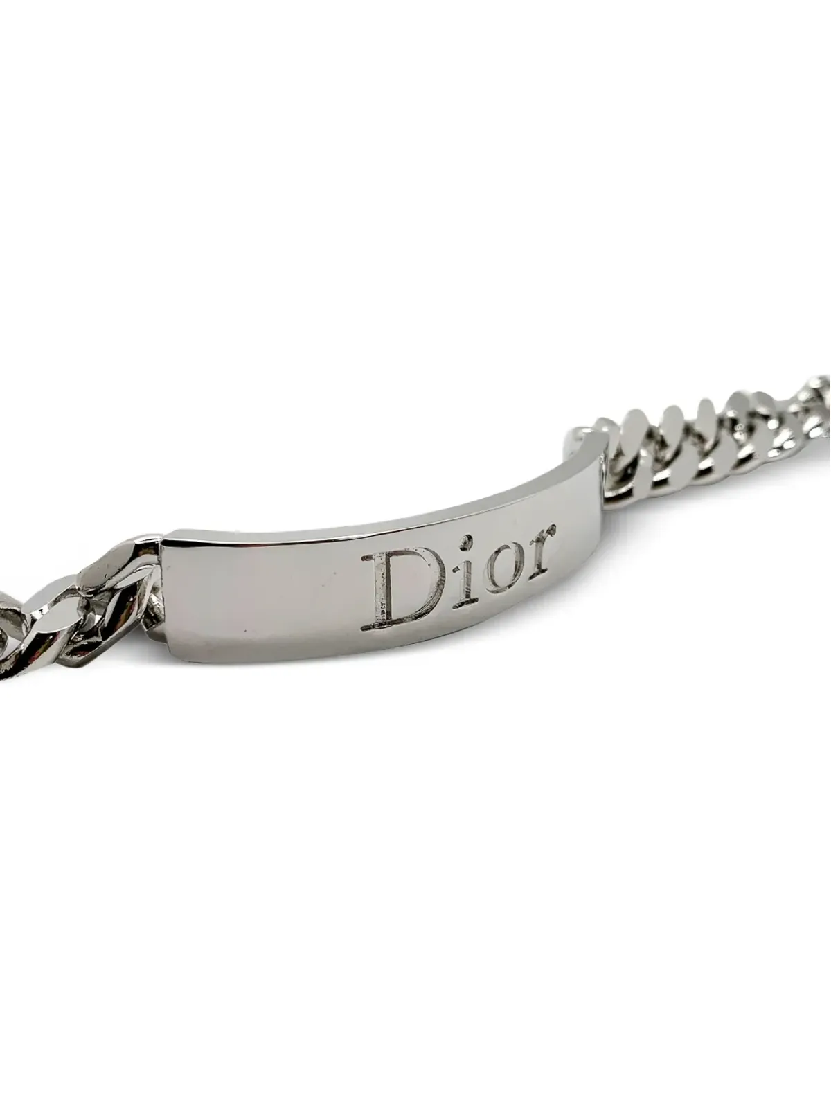 Christian Dior Pre-Owned 2000年代 チャンクロゴ ID ブレスレット - シルバー - 画像3