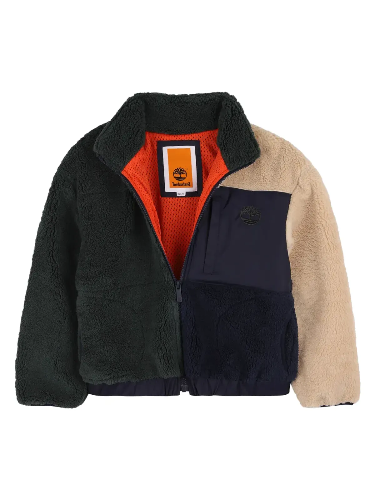 Timberland Kids カラー・ブロック フリース パディッドジャケット - グリーン - 画像1