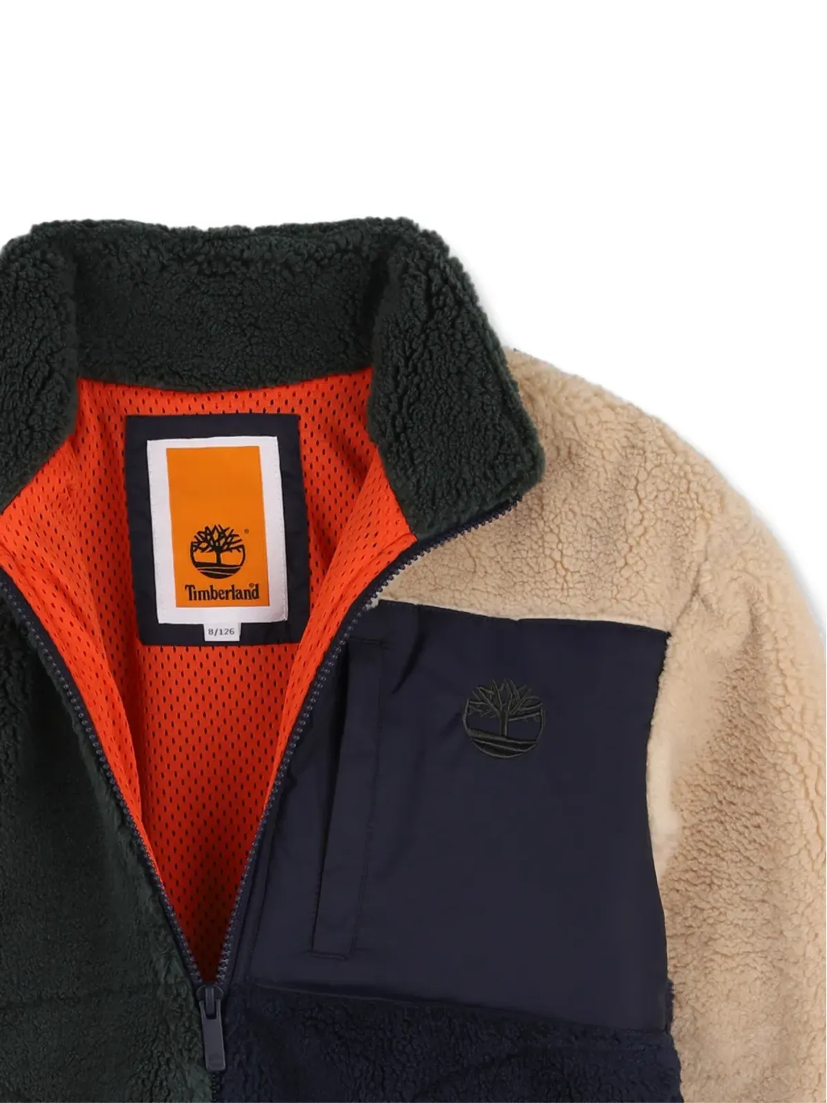 Timberland Kids カラー・ブロック フリース パディッドジャケット - グリーン - 画像3