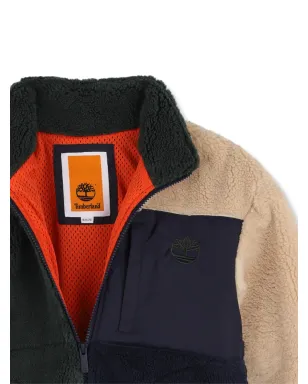 Timberland Kids カラー・ブロック フリース パディッドジャケット - グリーン - サムネイル3