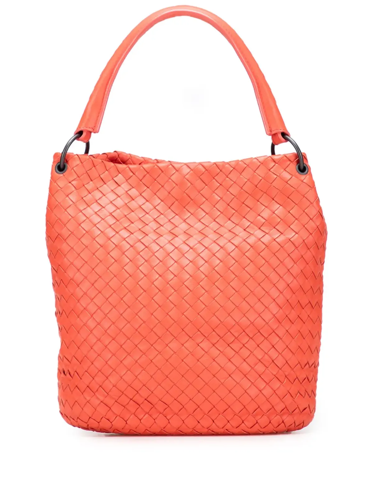 Bottega Veneta ビンテージ 2010 ナッパイントレッチャート バケットバッグ - オレンジ - 画像1