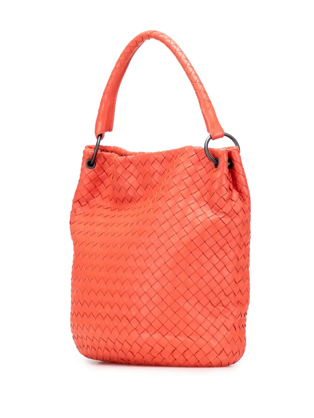 Bottega Veneta ビンテージ 2010 ナッパイントレッチャート バケットバッグ - オレンジ - 画像3