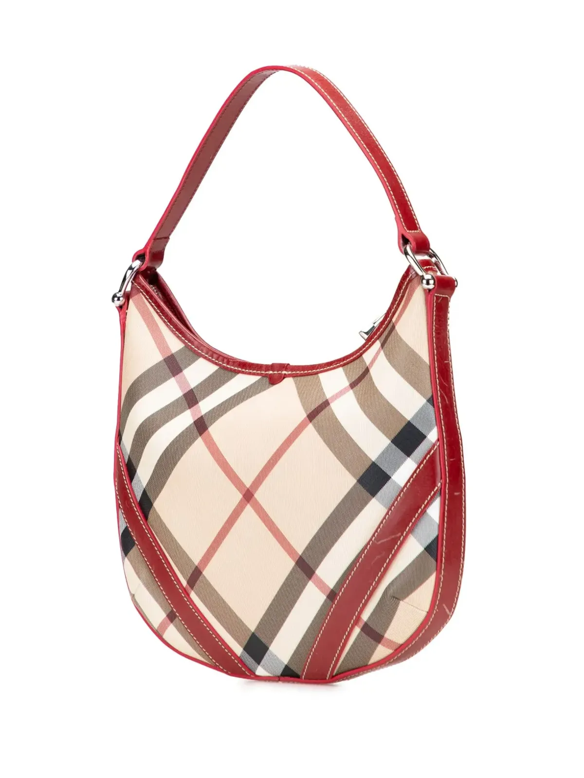 Burberry Pre-Owned Larkin ホーボーバッグ（コーテッドキャンバス×レザー） - 画像3