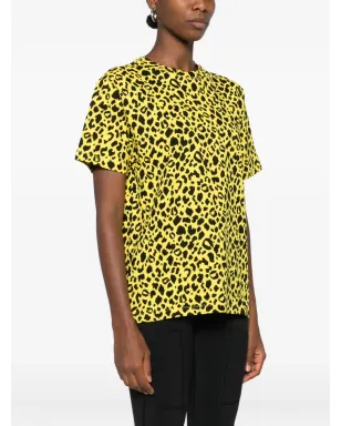 Coperni レオパード柄ボックス型Tシャツ - イエロー - サムネイル3