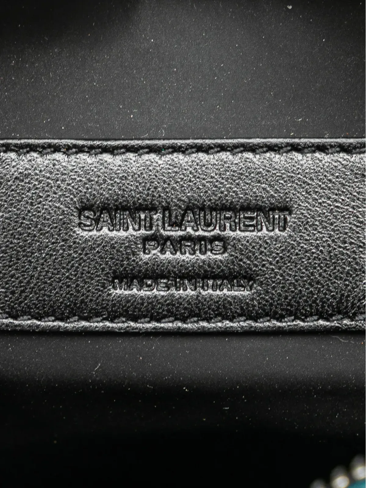 Saint Laurent Pre-Owned 2021 Grain de Poudre Tropical Palm ポーチ - 画像5