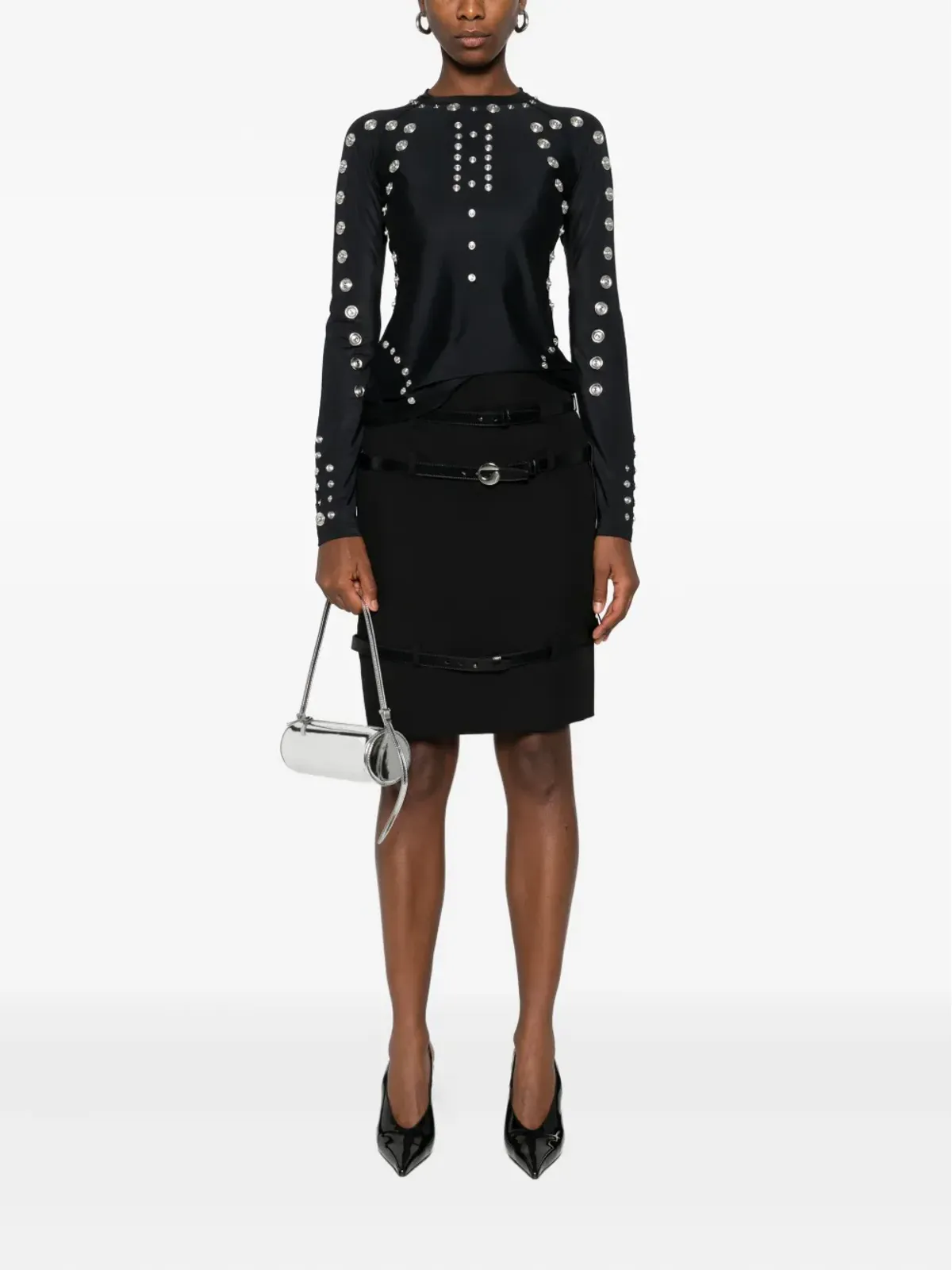 Coperni metal-embellished long-sleeve t-shirt - Black - 画像2