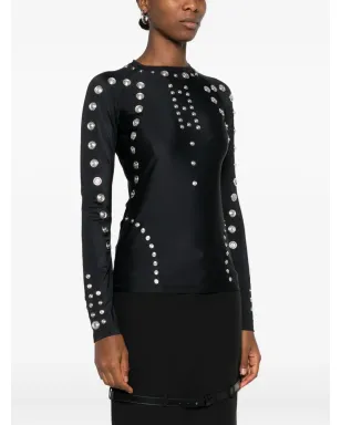 Coperni metal-embellished long-sleeve t-shirt - Black - サムネイル3