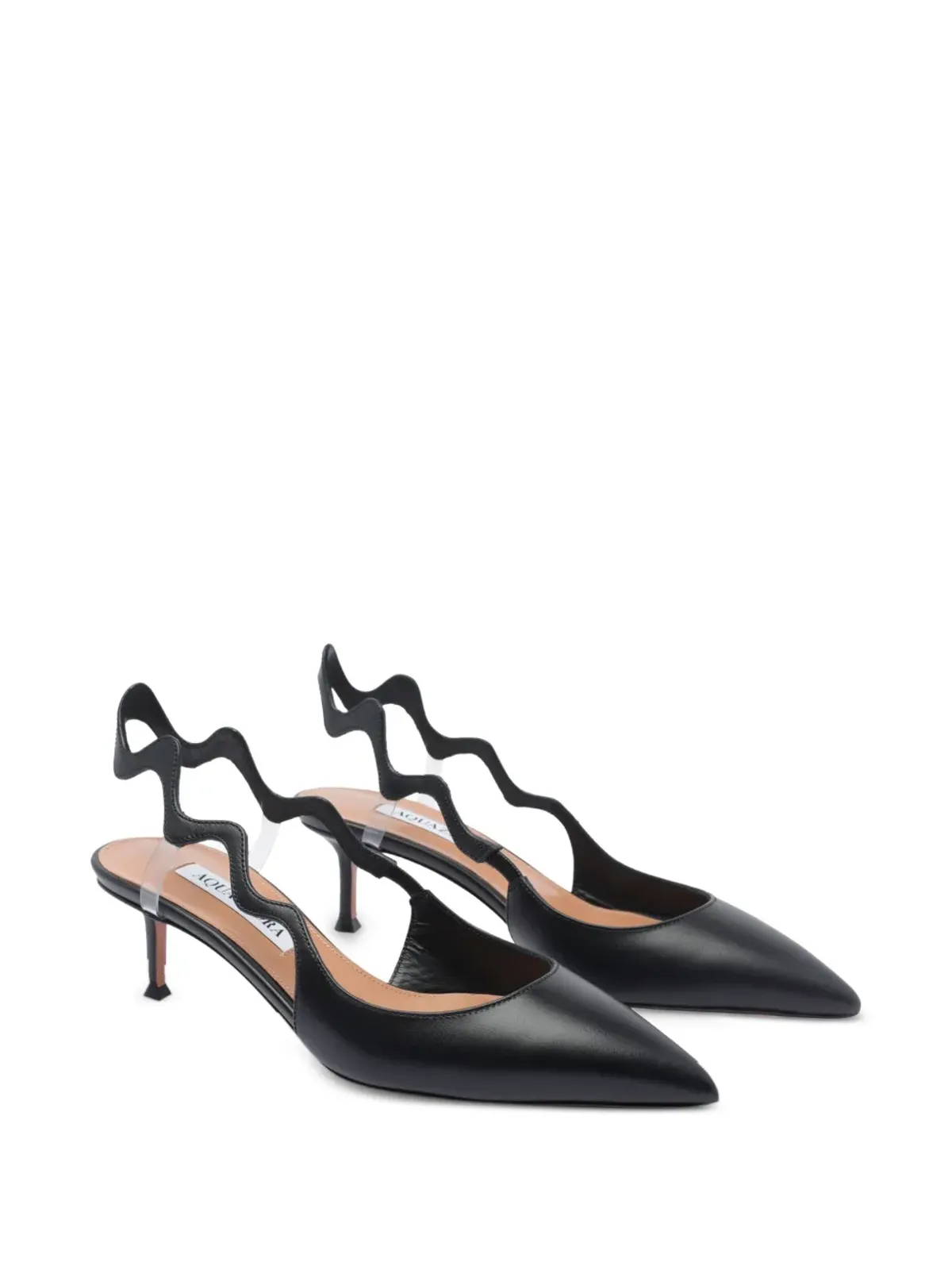 Aquazzura ウェーブディテール スリングバックパンプス - 画像2