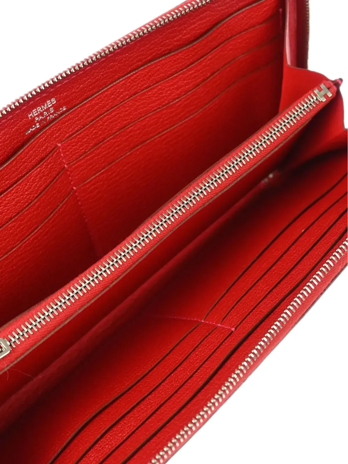 Hermès Pre-Owned 2013 Azap Taurillon Clemence zip-around wallet - Red - 画像4