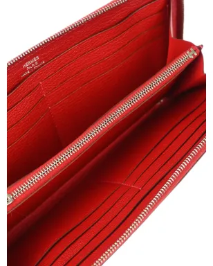 Hermès Pre-Owned 2013 Azap Taurillon Clemence zip-around wallet - Red - サムネイル4