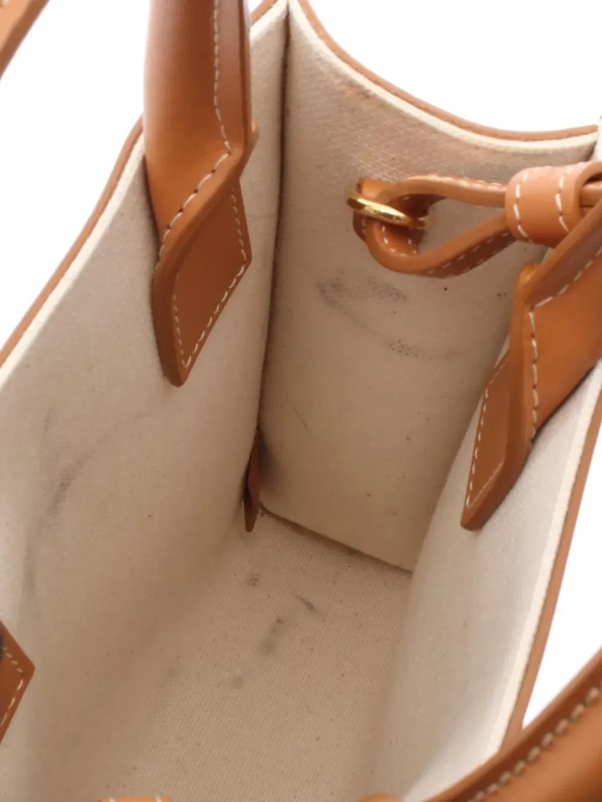 Celine ビンテージ 2000年代 ミニ バーティカル・カバス 2ウェイ ハンドバッグ ブラウン - 画像3